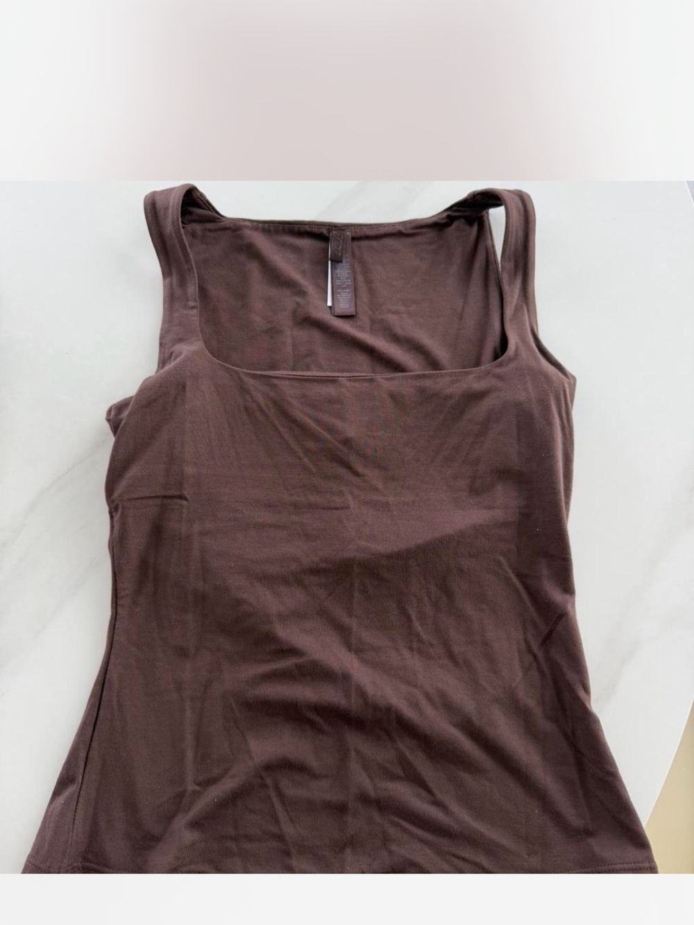 SKIMS tank top - limited edition espresso color